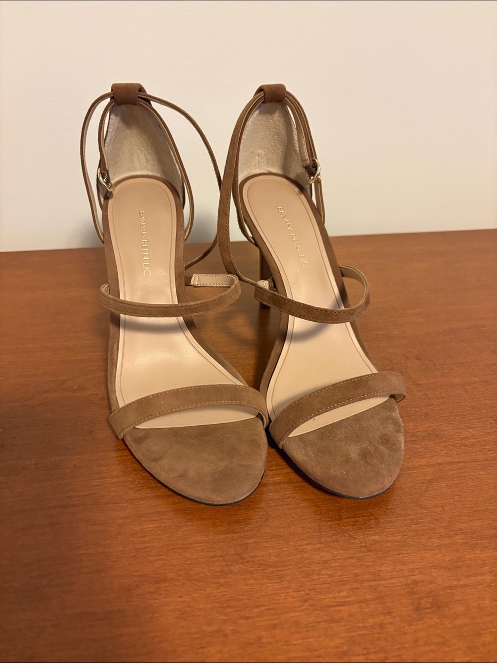 Banana Republic Suede Strappy Heels - Brown